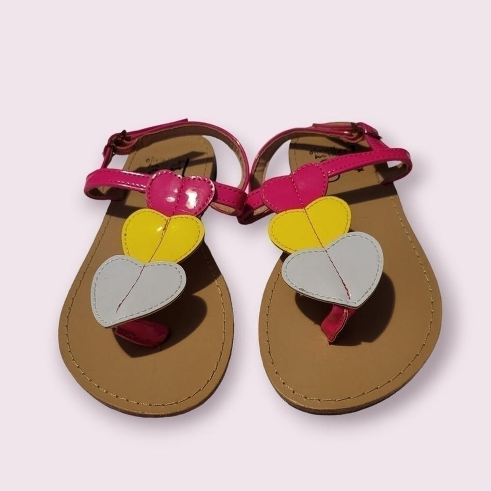 Olivia Miller Sandals Girl's Size 12 Colorful Pink White Yellow